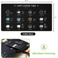 thumbnail image 2 of Designer Coffee Bar Mat, Extra Large 17 x 31.5 Inches, Rubber Backing, Absorbent Coffee Maker Mats for Dish Drying, Kitchen Countertop, Coffee Flavor Menu, Black, 2 of 7