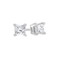 thumbnail image 2 of Unique Brilliance 0.33 Carat T.W. Princess-Cut Diamond Stud Earring in 14K White Gold (I-J, I2-I3), 2 of 5