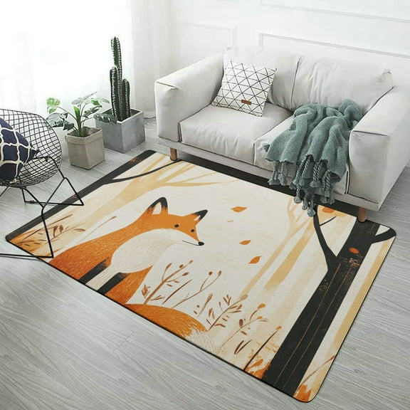 Fox (1) Carpet Rug for Home Living Room Bedroom Sofa Doormat Decor Area Rug Non-slip Mat
