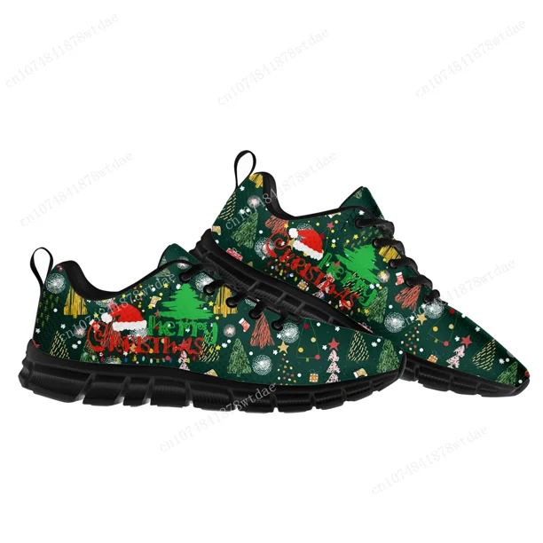Zapatillas deportivas de regalo de Feliz Navidad para hombre, mujer, adolescente y niño, zapatillas de deporte de alta calidad con dibujos animados de manga, zapatillas personalizadas.