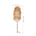 thumbnail image 2 of Masteelf 1Pc Wooden Handle Duster Creative Wool Duster (Khaki), 2 of 8