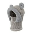 thumbnail image 4 of VNKIDY Kids Caps Children Winter Warm Knitted Hat With Cute Animals Ears Design Solid Color Full Face Cover Cozy Hooded Beanie For Boys Girls Casual Headwear, 4 of 4