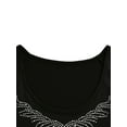 thumbnail image 3 of Keeccty Rhinestone Mini Pockets T Shirt Dress Women,S-2XL, 3 of 7