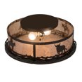 thumbnail image 6 of Meyda Tiffany 187291 Cowboy And Steer 2 Light 22" Wide Semi-Flush Drum Ceiling Fixture -, 6 of 7