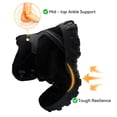 thumbnail image 4 of Men's Hiking Boots Outdoor Mid Trekking Backpacking Mountaineering Shoes Walking Outdoor Work Boots, Black, 4 of 7