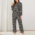thumbnail image 2 of Fotbe Hand Drawn Snake Pattern Long Sleeve Pajama Set for Women,Sleepwear Set,2-piece Loungewear Set,Soft PJs Comfy Nightwear with Pockets -Small, 2 of 7