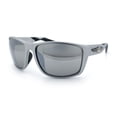 thumbnail image 4 of Choppers Wrap Sunglasses for Men UV400 Polycarbonate Lens Lightweight Sport Fit Durable Frame Driving Outdoor Eyewear Silver Frame - Silver Mirror Lens, 4 of 7