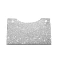 thumbnail image 2 of Goofa Silver Glitter Pattern Triangle Square Tissue Box Cover, Modern PVC Leathe Facial Paper Holder,Decorative Holder/Organizer for Bathroom Vanity Countertop, 2 of 9