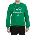 thumbnail image 2 of Wild Bobby, Matthew 17:20 He Moves Mountains | Mens Christian Crewneck Graphic Sweatshirt, Kelly, 2XL, 2 of 3