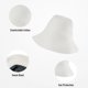 thumbnail image 4 of Sombrero De Playa Para Viajes De Verano, Sombrero De Pescador Plegable Para Mujer Y Hombre, Blanco, 4 of 8