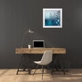 thumbnail image 3 of Lula Bijoux and Company 26x26 White Modern Wood Framed Museum Art Print Titled - Ferns Navy, 3 of 4