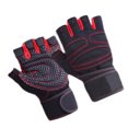 thumbnail image 2 of Wosthever 1 par de guantes de Fitness, medio dedo, levantamiento de pesas, culturismo, deportes, ciclismo, montar, mitones, Protector portátil Ropa Deportiva, Zapatos Rojo S, 2 of 6