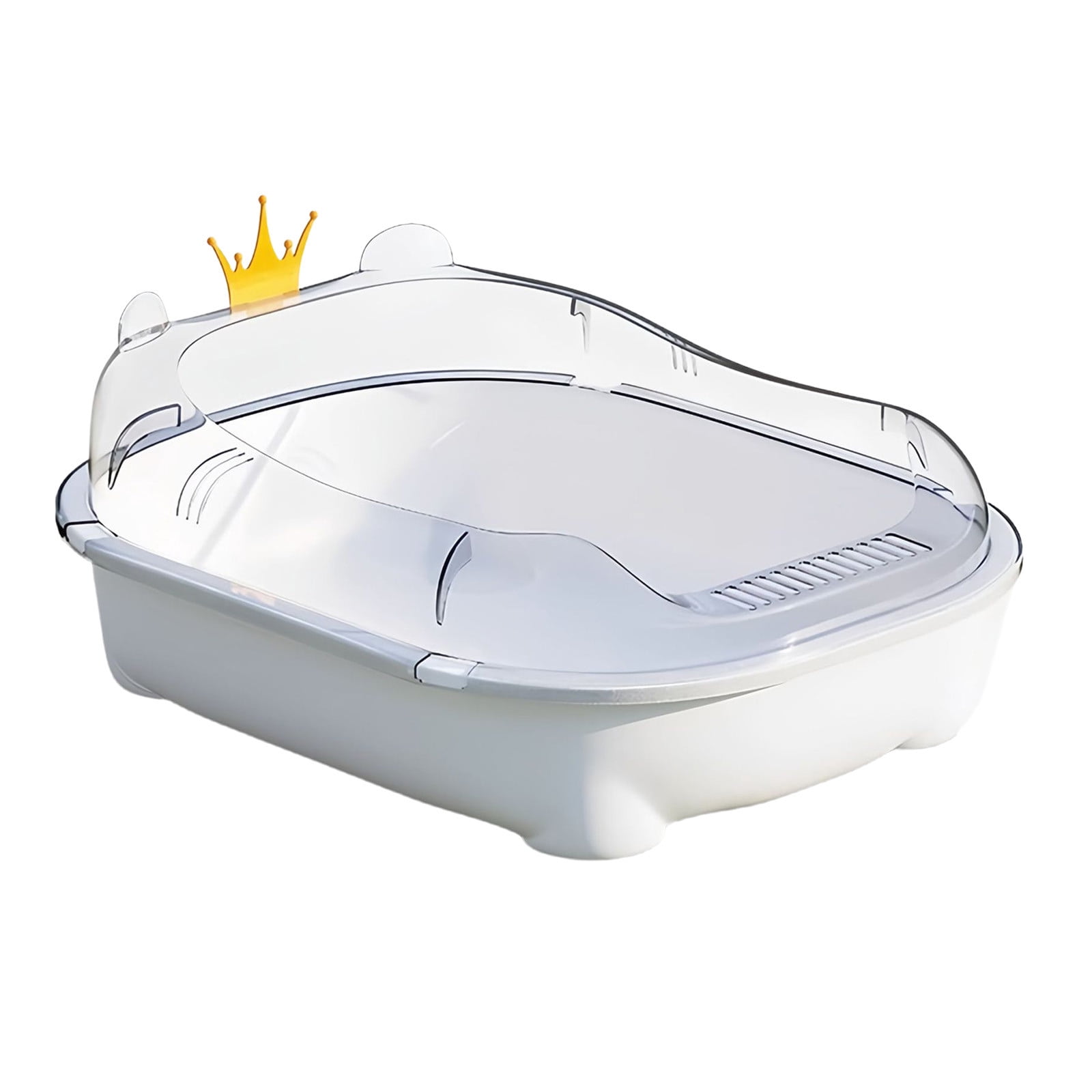 Viflosae Liter Box Cats Box Semi Enclosed Cats Litter Box with High Sides Front Opening Odor Control Kitty Litter Pan with Removable Lid Foolproof Clean Cats Toilet for Indoor Use