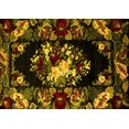 thumbnail image 1 of Ahgly Company Machine Washable Indoor Rectangle Medallion Yellow French Area Rugs, 5' x 7', 1 of 4