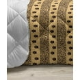 thumbnail image 3 of Safari Down Alternative Comforter, Continuing Pattern of Leopard Silhouettes with Geometric Shapes Ethnic Art, Microfiber Quilt for All Season, 5 Sizes, Dark Brown Caramel, by Ambesonne, 3 of 3