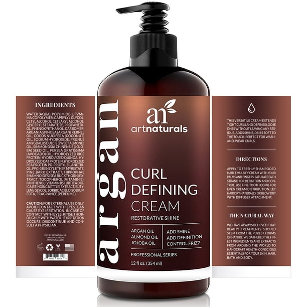 Curly Hair Products That Define Curls ArtNaturals Curl Defining Cream - (12 Fl Oz / 355ml) - Curls Amplifier