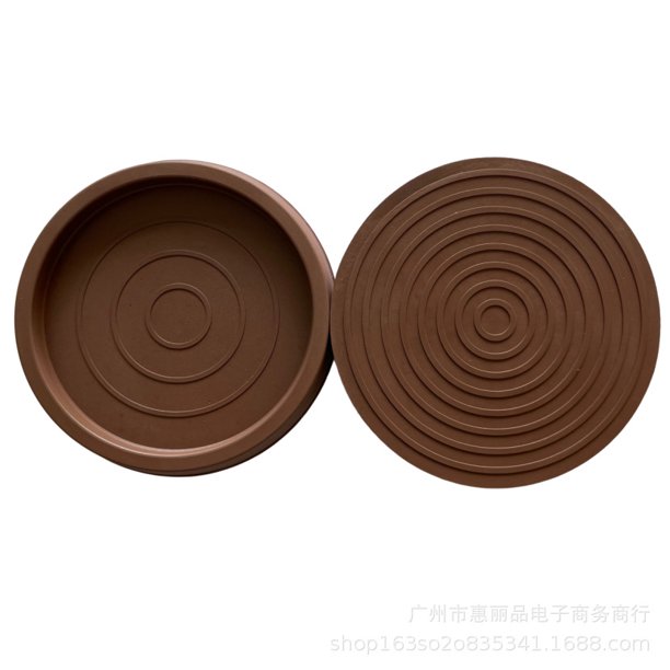 Posavasos redondo con ruedas para muebles, alfombrilla de goma antideslizante de 2,5 pulgadas para pies de piano, para gabinetes y sofás