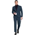 thumbnail image 2 of COOFANDY Men's Suits 2 Piece Slim Fit Suit Set 2 Button Lightweight Casual Knit Blazer Suit Jacket Pants, 2 of 6