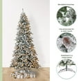 thumbnail image 6 of Nearly Natural 10ft. Flocked Livingston Fir Artificial Christmas Tree with Pine Cones, 6 of 14