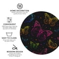 thumbnail image 3 of Honeii Butterfly print Leather Coaster Set of 4, ideal for safeguarding your furniture from drinks spills and effortless cleanup-Round Shape, 3 of 6