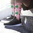thumbnail image 5 of Bas Roses de Noël Confortables Imprimés 3D Mignons Mi-Mollet Chaussettes de Sport, 5 of 5