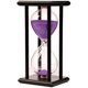 thumbnail image 1 of Reloj de arena de 60 minutos, temporizador de 1 hora para decoración del hogar, reloj de arena, adorno de oficina, marco de madera, reloj de arena, temporizador de cocina de 1 hora, color morado, 1 of 4