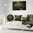 thumbnail image 3 of Designart Gold Metallic Fabric Pattern - Abstract Throw Pillow - 12x20, 3 of 5