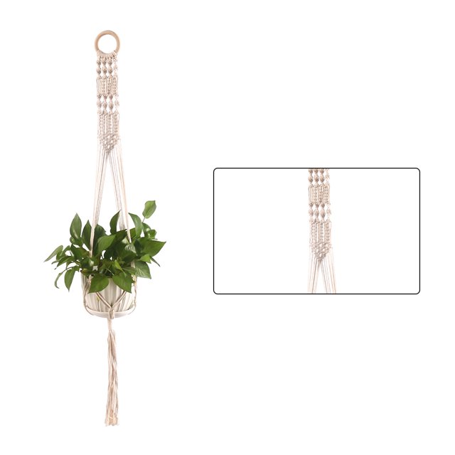 Advancent Colgador de macramé hecho a mano para plantas, flor/colgador de macetas para decoración de pared, patio, jardín, decoración para sala de Jardín y Patio No.35 Advancent HA001777-35