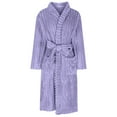 thumbnail image 5 of Kaemgyyd Long Robes for Women Winter Thermal Thick Plush Fleece Bathrobe Lightweight Quick Dry Textured Belted Loungewear, 5 of 7