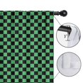 thumbnail image 4 of Blackout Kids Curtains,Green and Black Checkerboard Pattern Childrens Insulated Curtains Set Of 2,Bedroom Essentials,Toddler Room Decor 42"x54", 4 of 5