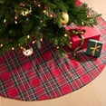 thumbnail image 2 of Elrene Home Fashions Stowe Tartan Plaid Christmas Tree Skirt, Red, 48" Round, 2 of 4