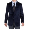 thumbnail image 3 of Mens Navy Blue Modern Fit Blazer Salvatore Exte Two Button, 3 of 3