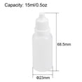 thumbnail image 2 of Uxcell 15ml/0.5 oz Botella de goteo de boca pequeña de plástico blanca 50 paquetes, 2 of 6