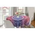 thumbnail image 1 of Mandala Round Tablecloth, Hippie Ombre Style Print Infinity and Harmony Culture Inspired Pattern, Circle Table Cloth Cover for Dining Room Kitchen Decoration, 60", Ruby Royal Blue, by Ambesonne, 1 of 1