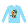 thumbnail image 4 of Pyjamas pour Garçons Ensemble de Pyjama Imprimé Dinosaure Col Rond Manches Longues Pantalon 2 Pcs Printemps Automne Pyjamas pour Enfants Bleu Clair 8 Ans-9 Ans, 4 of 5
