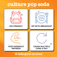 thumbnail image 6 of Culture Pop Soda Sparkling Probiotic Drink, Zesty & Tarty Variety Pack, 12 Pack, 12 Fl Oz Cans, 6 of 10