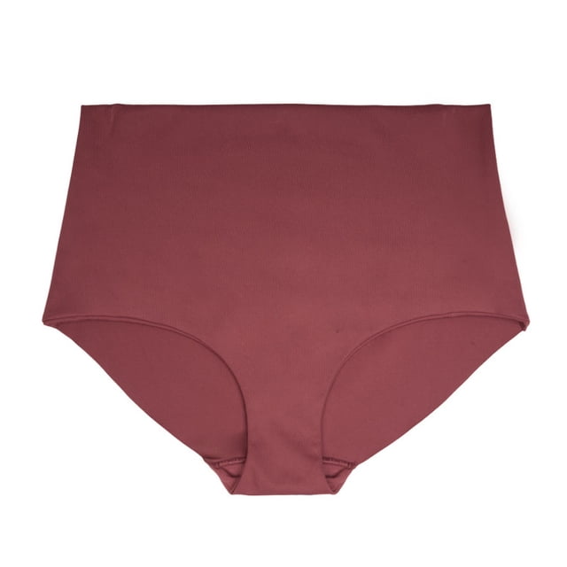 Pantaleta Ilusión para Dama, con Panel Frontal de Control Moderado Café Talla CH