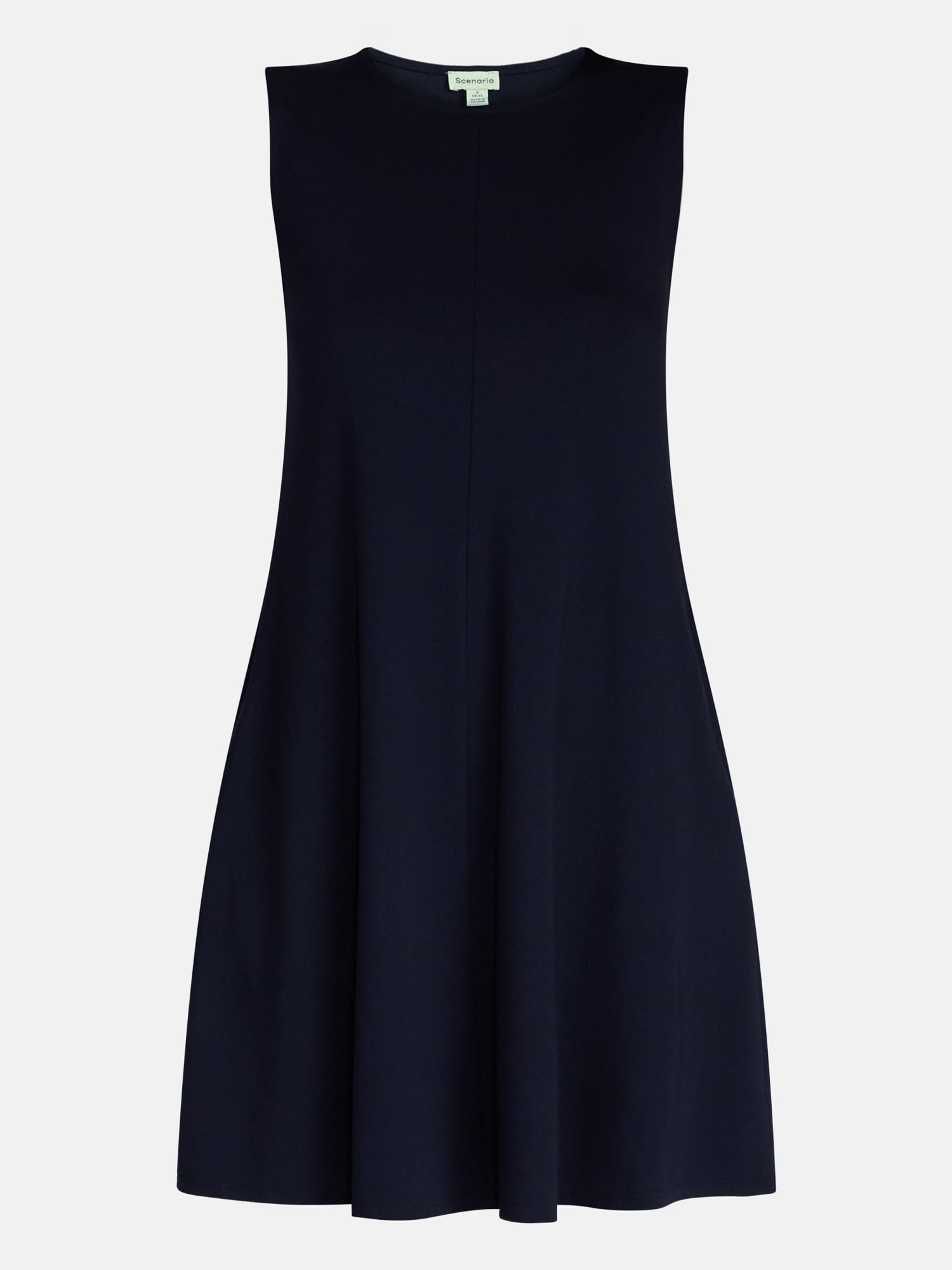 Scenario Women's Fit and Flare Sleeveless Mini Dress, Sizes XS-XXXL