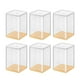 thumbnail image 5 of Organizador de almacenamiento apilable de decoración multiusos con 6 vitrinas transparentes Amarillo, 5 of 7