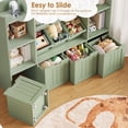 thumbnail image 5 of Hiphuta Large 4 Tier Kids Bookcase, Wood Toy Organizer of 6 Boxes & 4 Removable Drawers, Bookshelf for Kids Room Classroom, Green+Green Boxs, 5 of 7