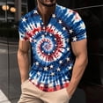 thumbnail image 2 of Cavosen Graphic Tees Short Sleeve Crew Neck Stars Stripes Patriotic Tee Red White and Blue Shirt Summer Loose Tops, 2 of 5
