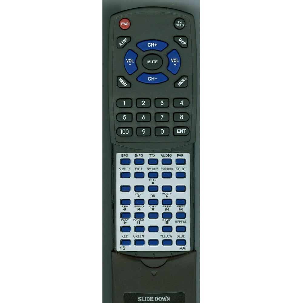 Replacement Remote for NAXA NT52, NT52, RTNT52, NT53, NT53 Walmart