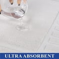 thumbnail image 4 of Superior Leo Cotton Geometric Border Bath Mat, 22" x 35", Set of 2, Silver, 4 of 10