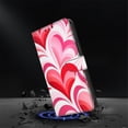 thumbnail image 6 of Leather For Apple iPhone 17e / 16e 6.1-inch Wallet Case Crystal Material Painted starry sky&geometric patterns&Flowers, Wallet For Women Men Card Holder Magnetic Clasp Kickstand Folio Cover,Color-1, 6 of 8