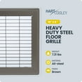 thumbnail image 2 of Hart & Cooley 6" X 10" Heavy Duty Steel Floor Grille, HVAC Vent Cover, Brown, 2 of 10