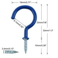 thumbnail image 2 of 50pcs Cup Hooks 7/8 Inch Vinyl Coated Screw-in Ceiling Wall Thread Hooks Great for Indoor Outdoor Hanger Blue, 2 of 7