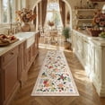 thumbnail image 3 of BERTHMEER 2'x6' Washable Runner Rugs for Hallway Bathroom Bedroom Entryway Kitchen Non Slip Beige Floral Vintage Oriental Traditional Flower Runner Rugs, Multicolor, 3 of 6