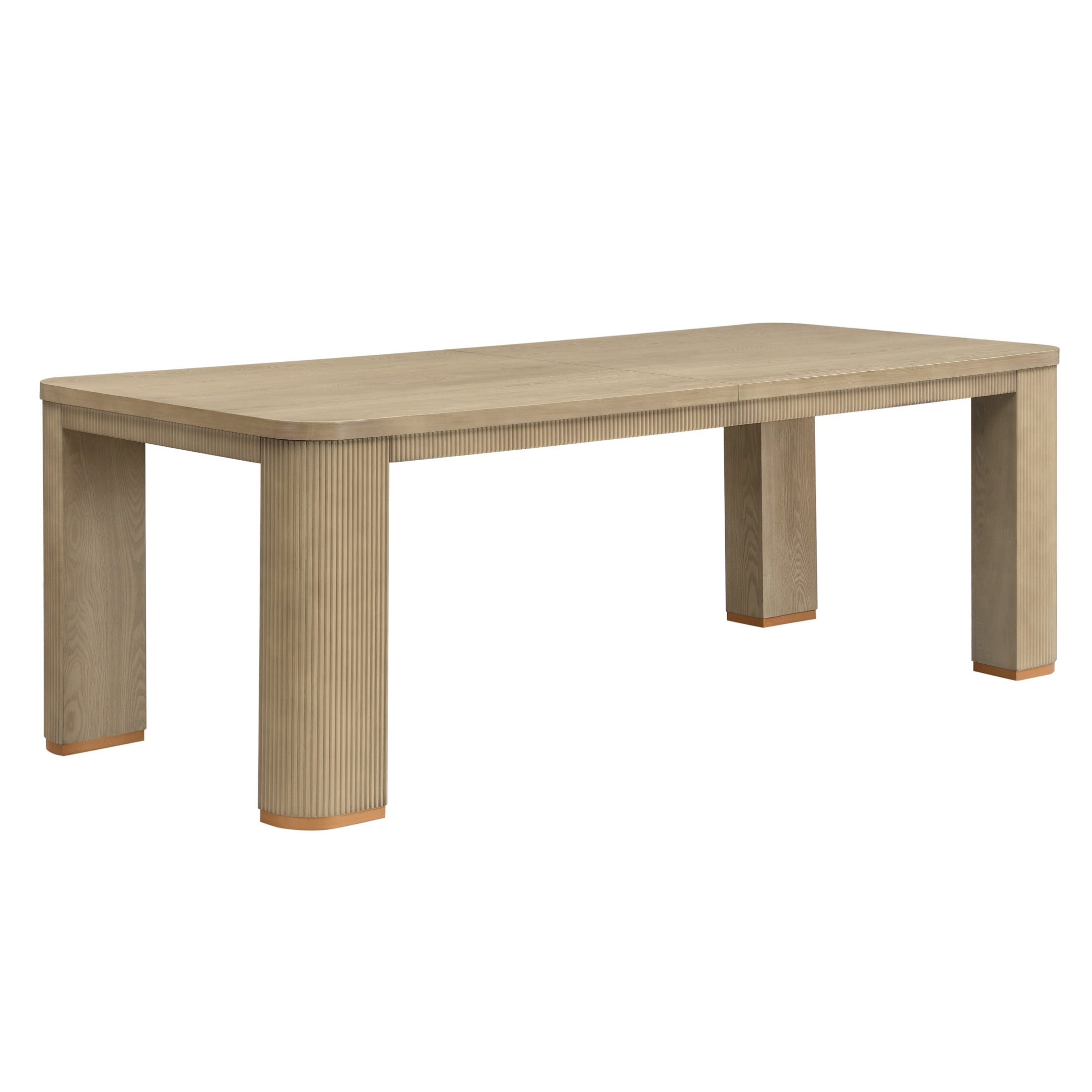 Christopher Knight Home 90" Modern Wood Rectangular Dining Table with Fluted Base for 6-8, Light Ash