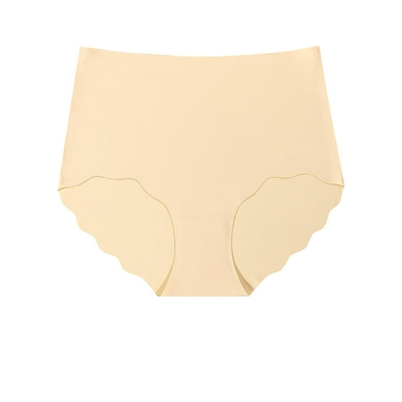 Karight Seamless High Waisted Underwear for Women Cheeky Underwear Wave Edge No Show Bikini Panties Ribbed Panties