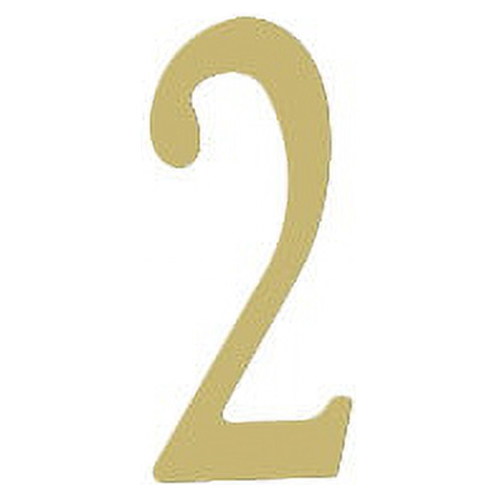 3 inch Brass Self Adhesive Address Number. Number: 3